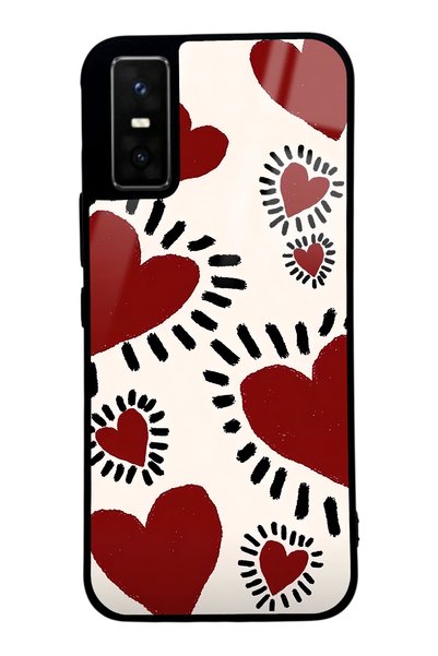 Spoyi Infinix Gt 30 Pro Glossy Phone Case with Brush Heart Design