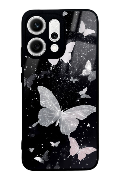 Spoyi غطاء هاتف أوبو رينو 14 بتصميم فراشة لامع