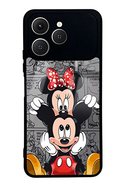 Spoyi Tecno Spark 40 Micky and Minnie Tasarımlı Glossy Telefon Kılıfı