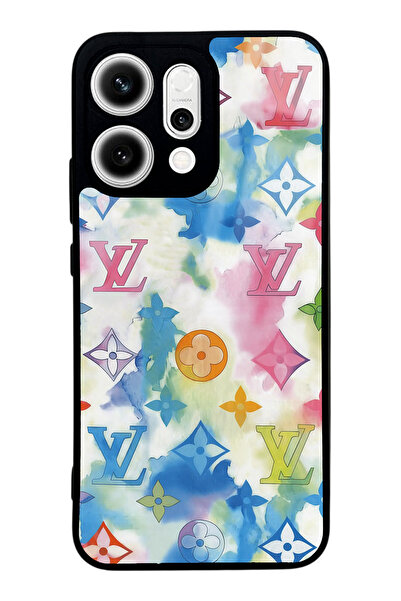 Spoyi غطاء هاتف أوبو رينو 14 بتصميم LV اللامع الملون