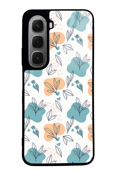 Spoyi Infinix Hot 60I Glossy Phone Case with Tiny Leaves Design