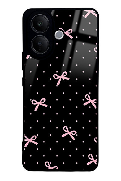 Spoyi Vivo V60 Lite Pembe Kurdele Tasarımlı Glossy Telefon Kılıfı