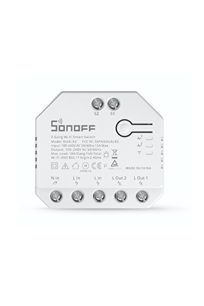 Sonoff Dual R3 Smart Relay, WiFi Control, Voice Assist, Energy Monitoring, 2 ...