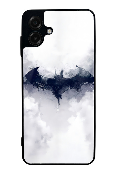 Spoyi Samsung A07 White Glossy Phone Case with Batman Design