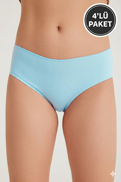 Dennis Denise Turquoise High Waist Daily Cotton Panties