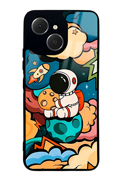 Spoyi Tecno Spark 40C Baby Astronaut Tasarımlı Glossy Telefon Kılıfı