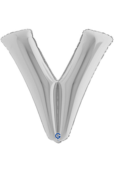 grabo Letter Foil Balloon Silver 26 Inch (66 cm) Italian
