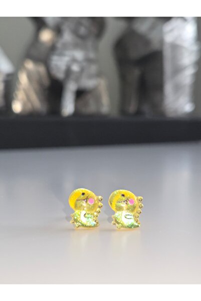 AyShope Mini Dinosaur Patterned Silicone Children's Earrings, One Pair of Ant...