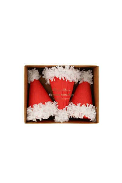 Meri Meri Căciuli de Moș Crăciun cu surpriză (Pachet de 3)