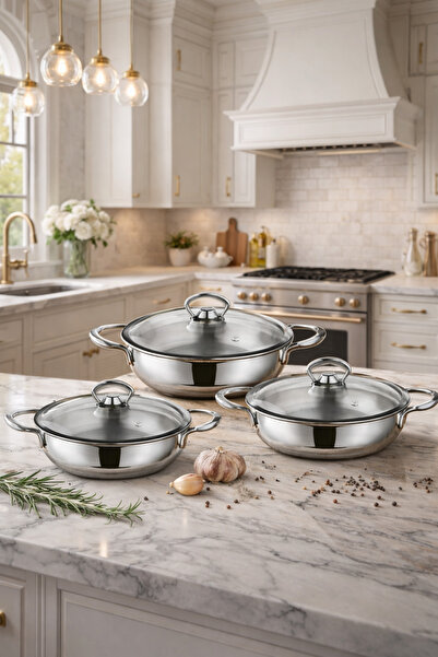 COCİNERO 1096 Pluton Çelik 6 Parça Omlet Sahan Seti