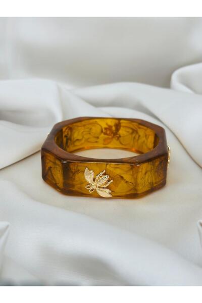 ZS Aksesuar Honey Color Resin Bee Detailed Bracelet