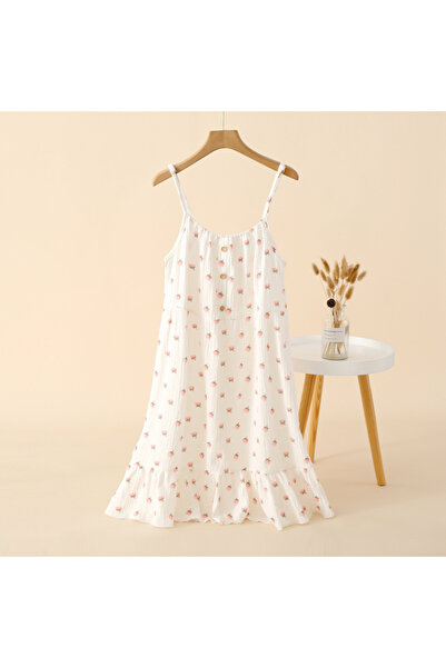 delis "Soft Berry" cotton nightgown, PJ032, White