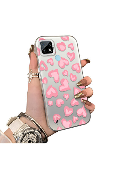 ucuc حافظة حماية للعدسات من السيليكون الصلب الأكريليكي المتوافق مع Realme C21...