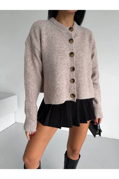 IŞILDA FASHION Πλεκτή ζακέτα με κουμπιά