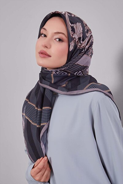 Levidor Green Bead Pattern Silk Coton Scarf