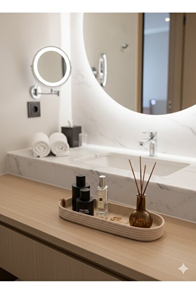 Gegocci Oval Jüt Halat Örme Dekoratif Sunum Tepsisi - Banyo, Mutfak Ve Salon ...