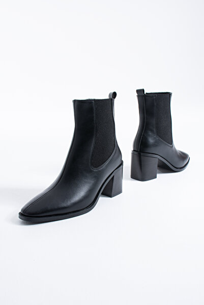 DUXAL SHOES Carmen Women's Heeled Zippered Rubber Detailed Winter Ankle Boots...