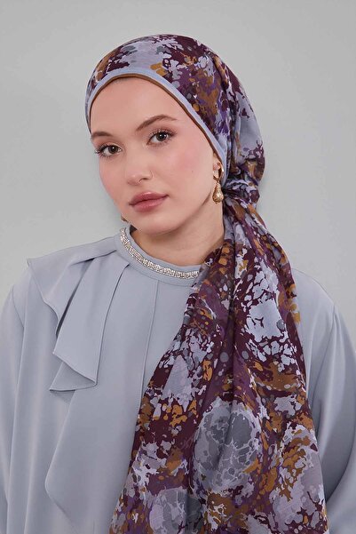 Levidor Mustard Drop Pattern Silk Cotton Scarf