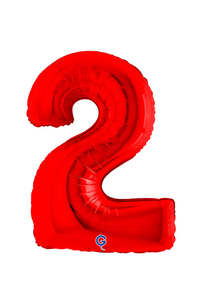 grabo بالون رقائقي على شكل رقم أحمر 40 بوصة 100 سم