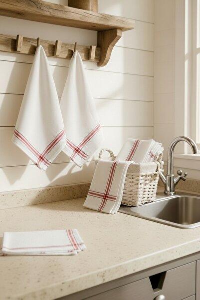 LADYNİL Set of 10 Kitchen Towels & German Napkin & Tea Towel 50X70Cm