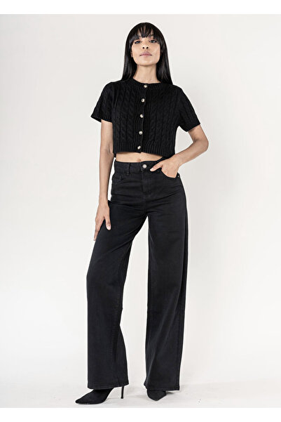 Nina Carter Black Flared Pants B-J251-1 M9
