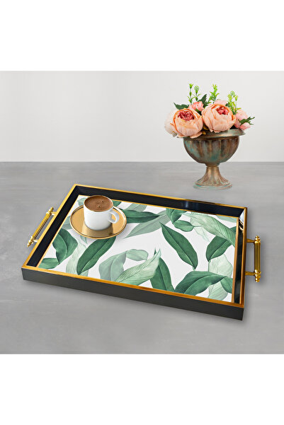 MAYAHOME CONCEPT 49*29cm Orange Patterned Decorative Tray Tpa2