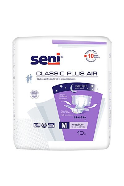 Seni Scutece pentru Adulti Classic Plus Air, M, 10 Bucati