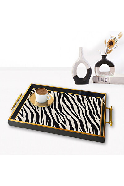 MAYAHOME CONCEPT 49*29cm Orange Patterned Decorative Tray Tpa9803