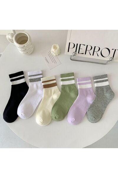 Çorap Kurdu Pachet economic de 6 șosete de tenis unisex cu bandă elastică