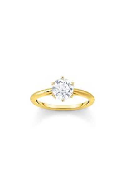 Thomas Sabo TR2474-414-14-54 Gold-plated Ring with white Stone in Brilliant-c...