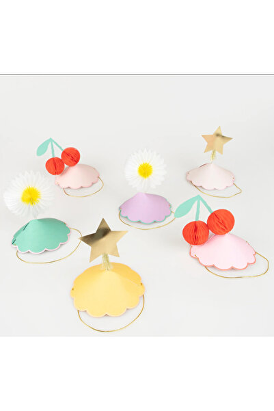 Meri Meri Happy Icons Party Hats - Happy Symbols Party Hats (Pack of 6)