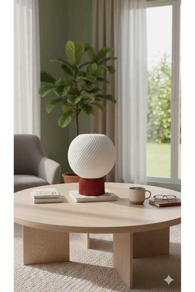 Rivon Desing Kuantum Round Base Colorful Lampshade