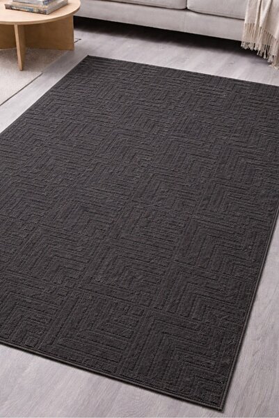 Merinos Rölyef Çeşme Elit Antrasit Kaymaz Taban Yıkanabilir Salon Mutfak Kori...