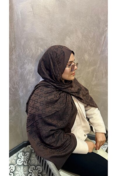 Sal G desen çift taraflı yün ipek şal