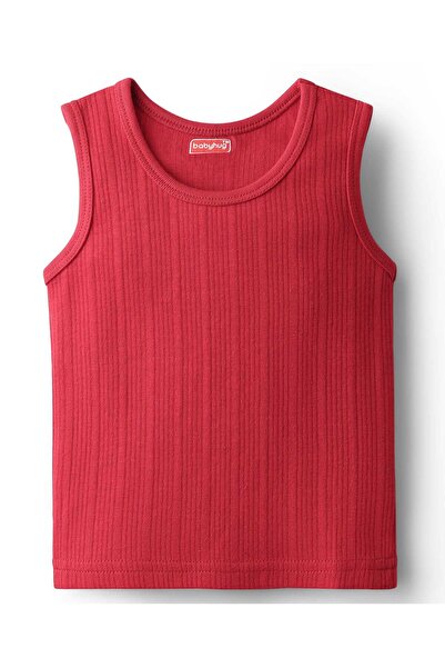 Babyhug Knit Sleeveless Solid Pullover Thermal Vest - Red