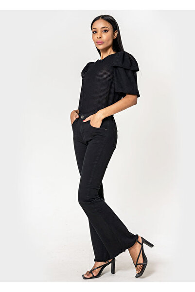Nina Carter Black Flared Pants B-J230-1 M7