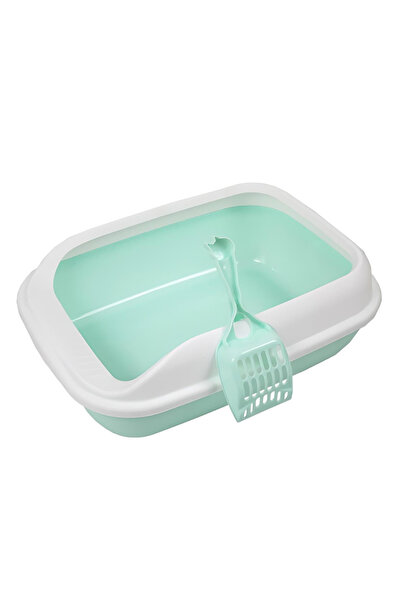 PADO صندوق فضلات القطط العادي مع مغرفة 49×36×17 سم - أخضر