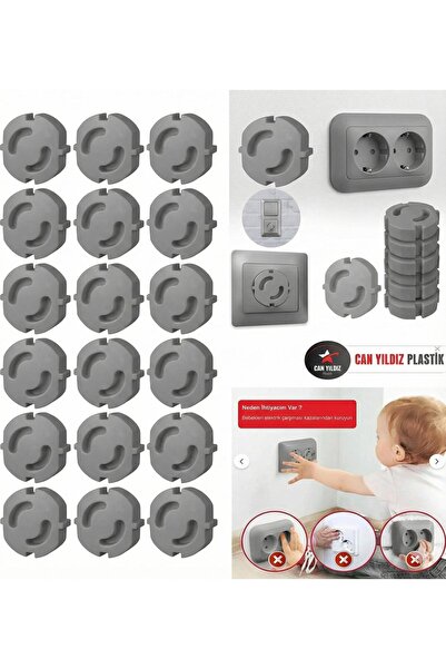 CAN YILDIZ PLASTİK Priz Kapağı, Bebek Ve Çocuk Güvenlik Koruma Piriz Kapatıcı...