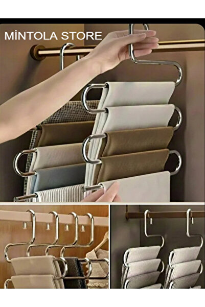 MİNTOLA STORE Метален вътрешен гардероб Интелигентна хромирана закачалка Зака...