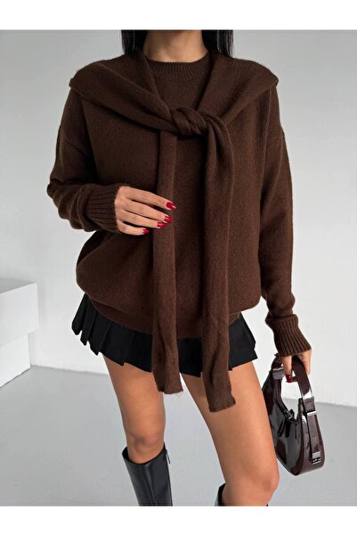 IŞILDA FASHION Pulover cu model șal