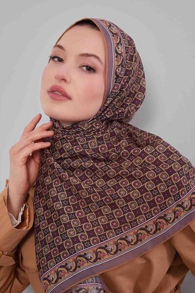 Levidor Mustard Daisy Pattern Silk Cotton Scarf