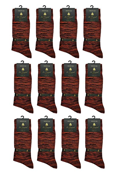La Pescara La'Pescara Ultra Luxury 12-Pack Zebra Orange Mercerized Men's Sock...