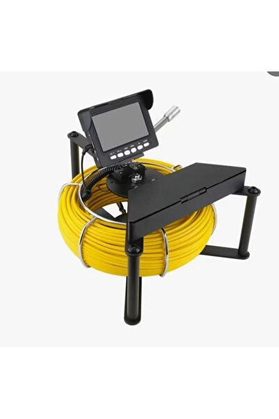 AteşTech 20 Metre Fiber Kablo Profesyonel Ekranlı Kameralı Kanalizasyon Kamer...