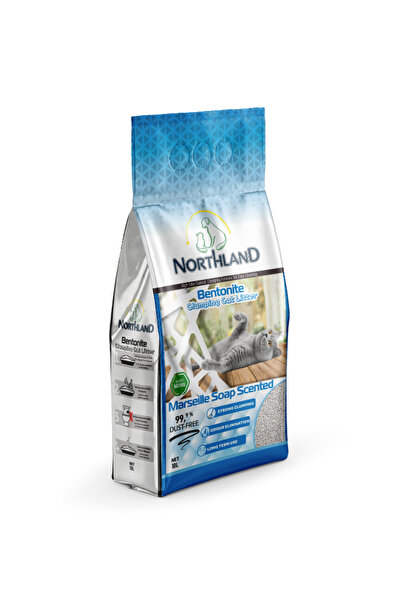 NORTHLAND رمل القطط المتكتل من البنتونيت - صابون مرسيليا [الحجم - 10 لتر]