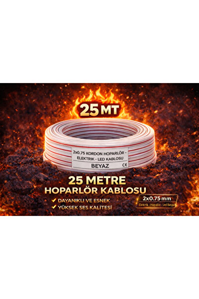 Poke 25 Metre Elektrik - Led - Hoparlör Kablosu 2x0.75 mm – Dayanıklı ve Esne...