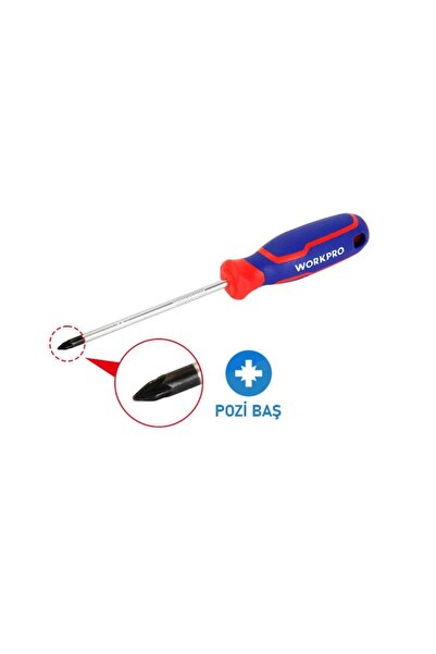 Workpro WP221036 PZ1x100mm CR-V Manyetik Profesyonel Yıldız Tornavida