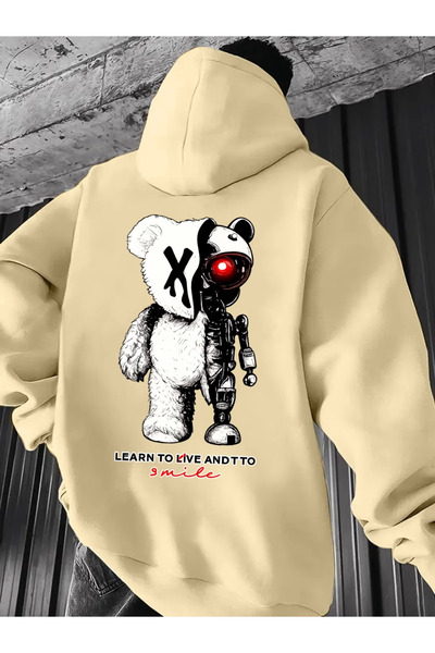 ALEYZA MODA Unisex Men/Women Teddy Colorful Custom Printed Cotton Oversized H...