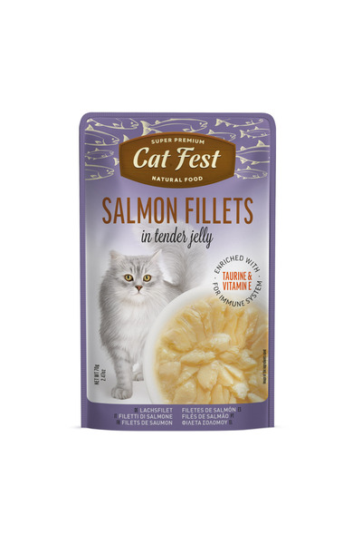 Cat Fest Salmon Fillets In Tender Jelly For Cats 70g