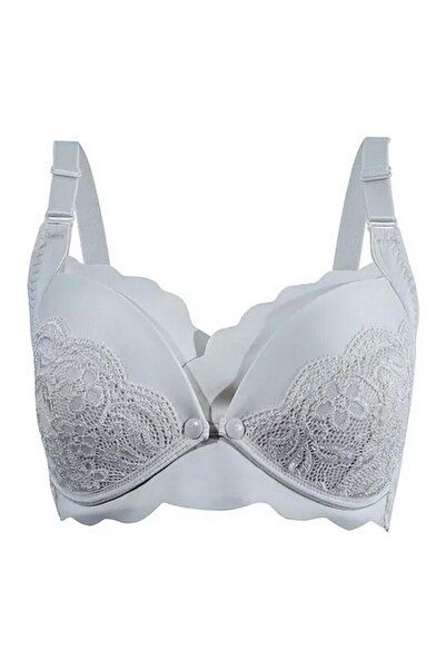 OKUS Elegant Seamless Maternity & Nursing Bra - Light Grey - XX Large