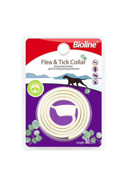 Bioline Flea and Tick Dog Collar 60cm[Flavor - Eucalyptus & Lemon]